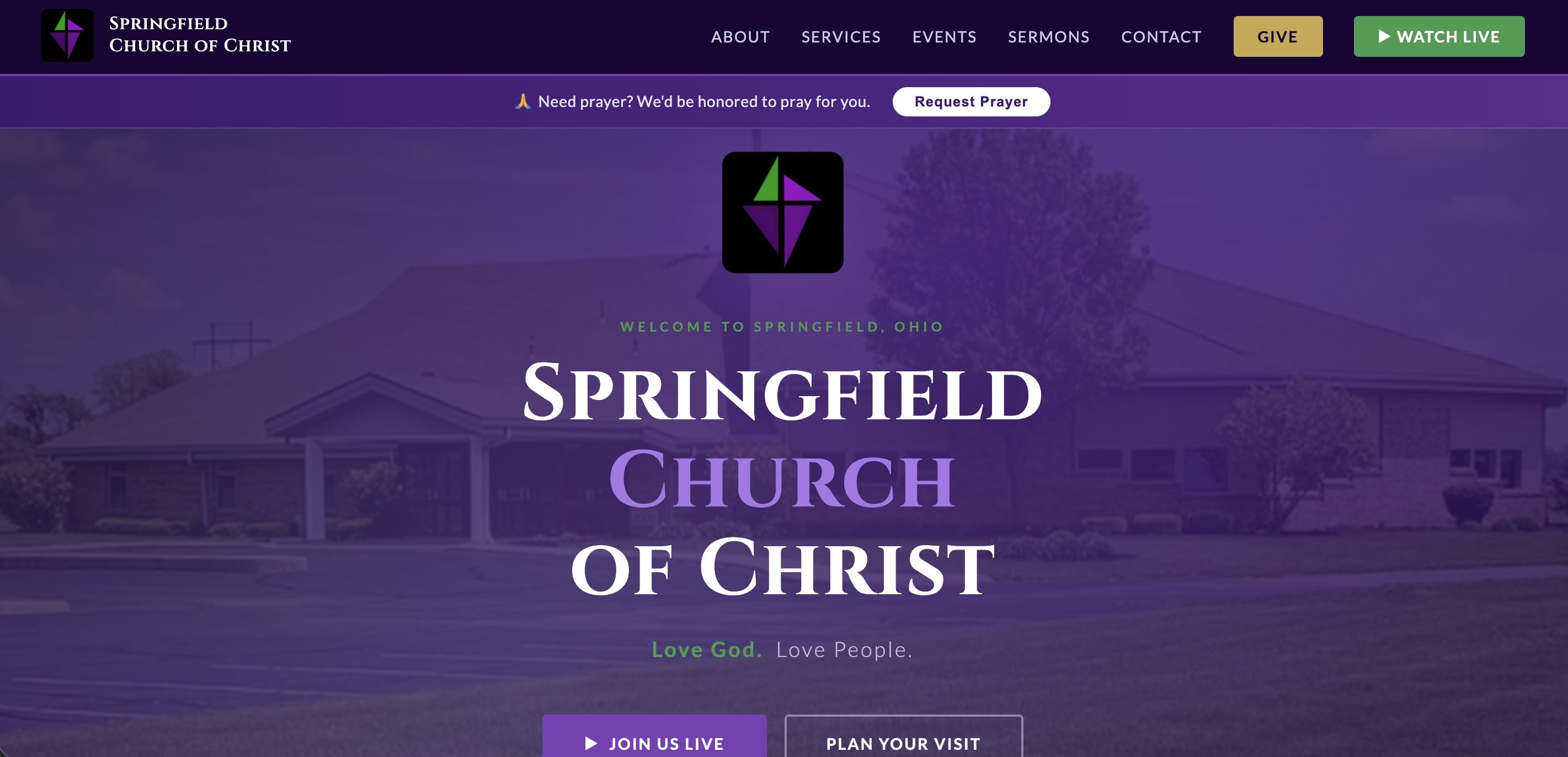 Springfield Church of Christ, redesigned website