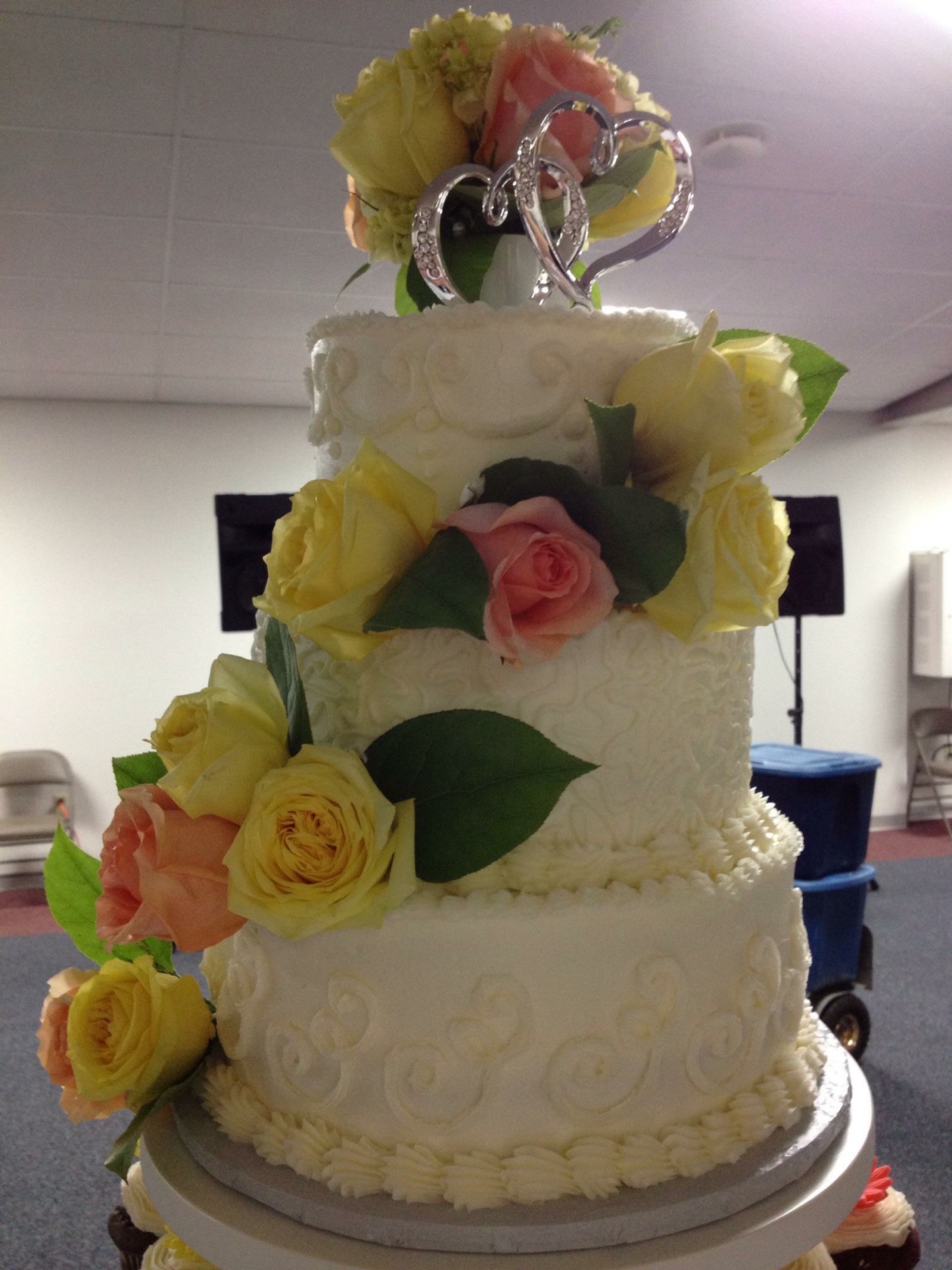 Finished wedding cake